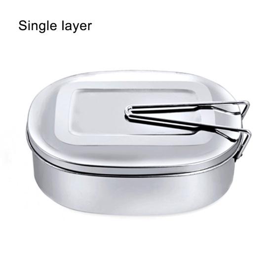 Conteneur épais de boîte à déjeuner de stockage d'étudiants de rectangle en acier de casse-croûte en acier inoxydable