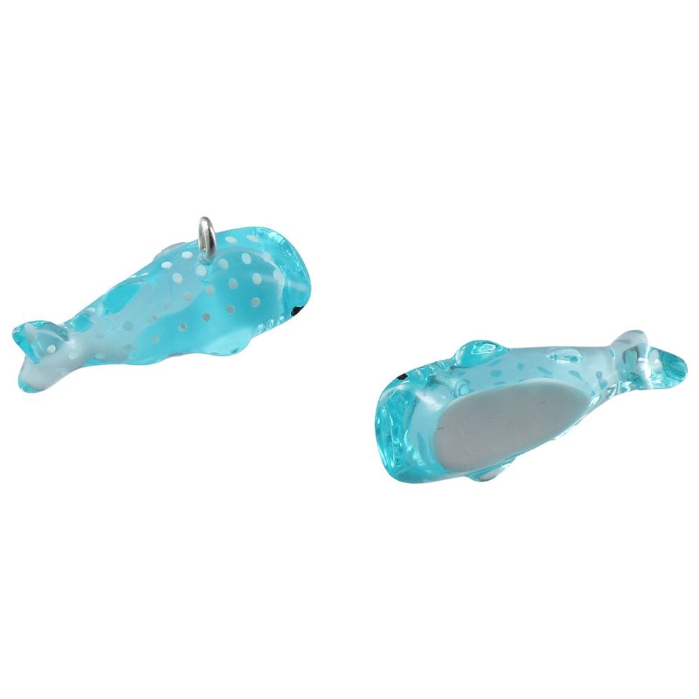 20pcs Transparent Mini Ocean Whale 20pcs Dolphin Earring Whale  Keychains