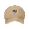 Palm Tree Sunset Baseball Cap Washed Cotton Adjustable Casual Outdoor Summer Style Hat