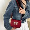 New Design Bowknot Armpit Bag Solid Color Y2k Small Handbag Casual Bow Crossbody Bag  Lady