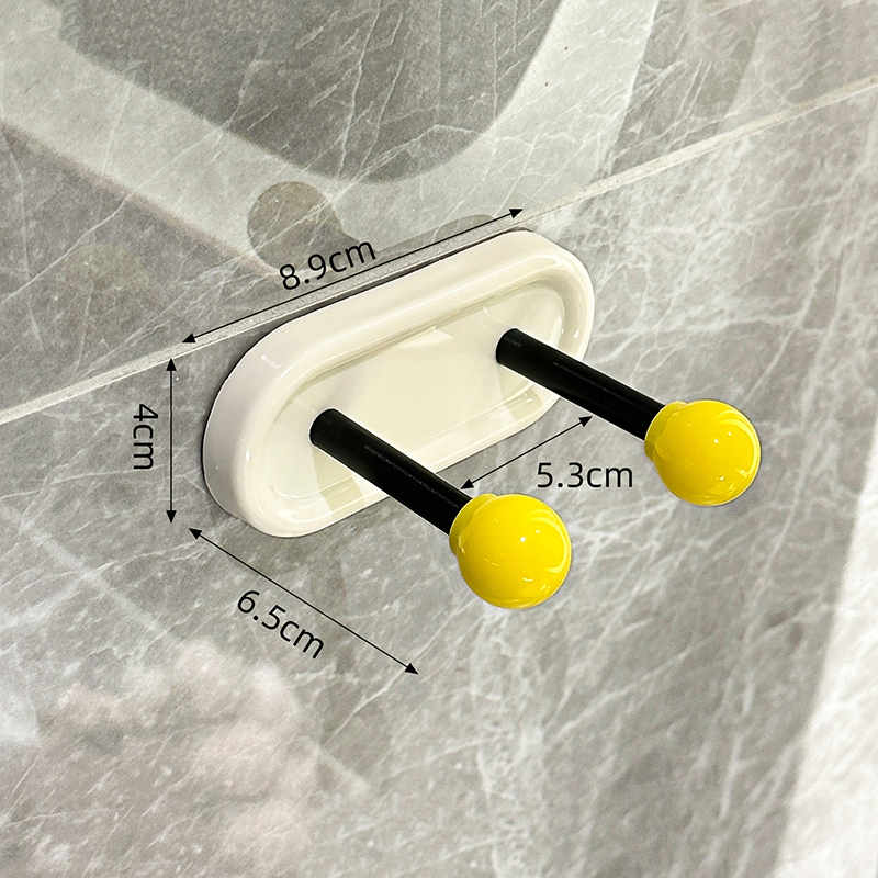 Adhesive Wall Hook Dopamine Adhesive Hooks Durable Simple Stable Wall Hook Bathroom Storage Accessories Room Door Coat Hooks