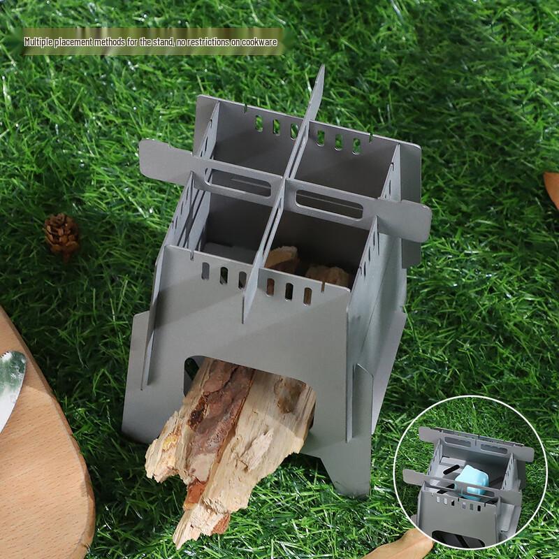 Portable Stainless Steel Outdoor Wood-Burning Stove Small