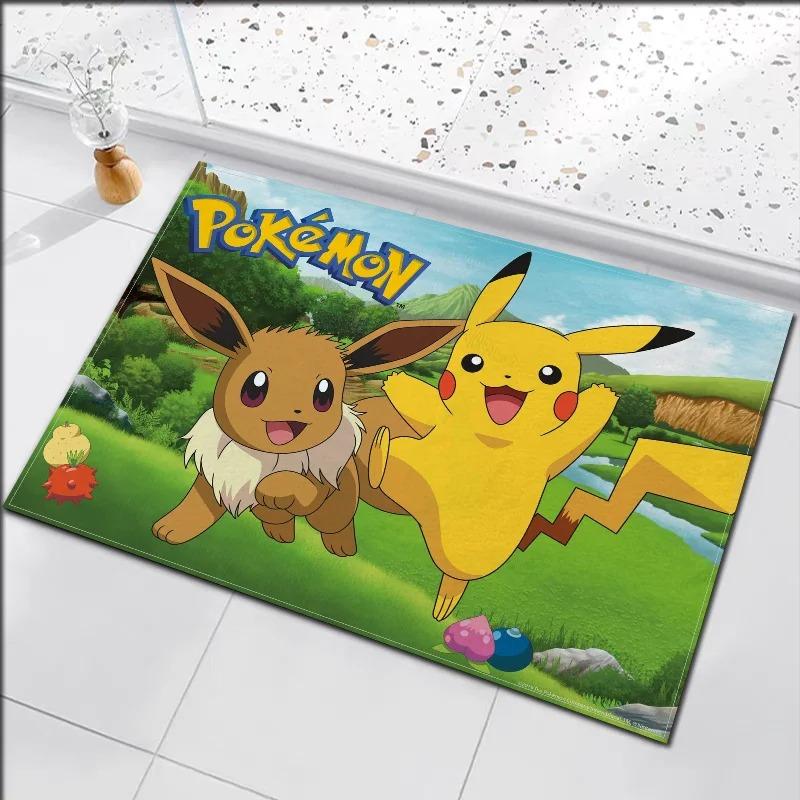  Disney Anime Pokemon Floor Mat Cute Child Living Room Bedroom Bathroom Kitchen Entrance Rugs Non-slip Home Decor Carpet