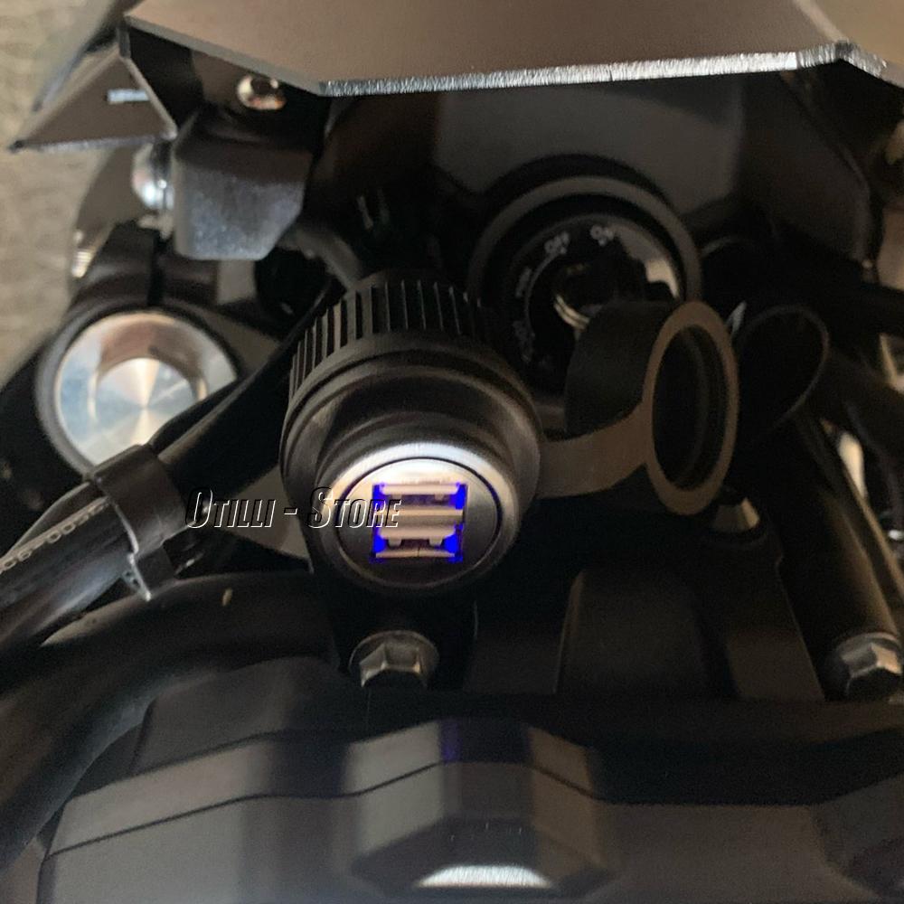 Motorcycle USB Double Socket For BMW R1200GS R1250GS F750GS F800GS F850GS R1300GS Adventure Accessories With Lossless Line