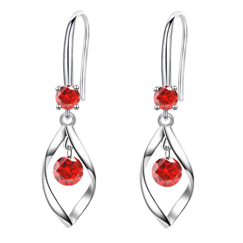 Earrings Female Inlay Diamond Swivel Earrings Long Senior Sense of Temperament Ear Hooks