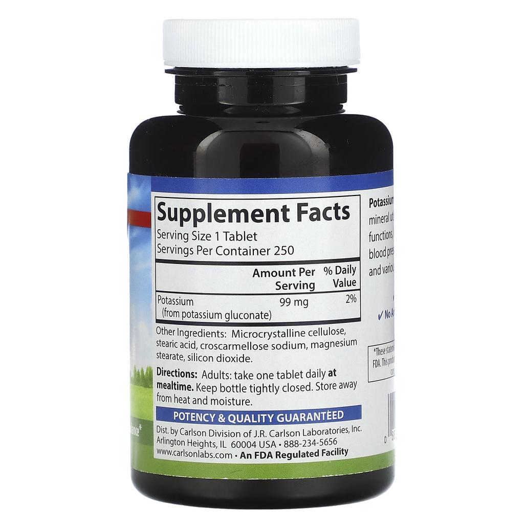 Potassium, 99 Mg, 250 Tablets