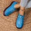 Retro Casual Single Shoes 2024 Autumn New Breathable Car Stitching Cow Tendon Sole Large Size Women's Single Shoes Zapatos Mujer