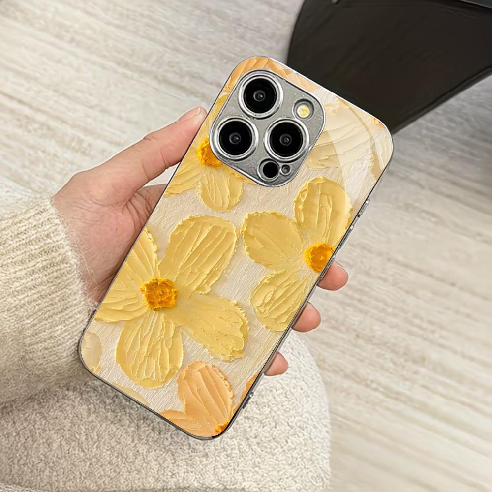 

Красочный гальванизированный стеклянный чехол для телефона iPhone 17 16 15 14 13 12 11 Pro Max Plus 16E 17Air iPhone 17