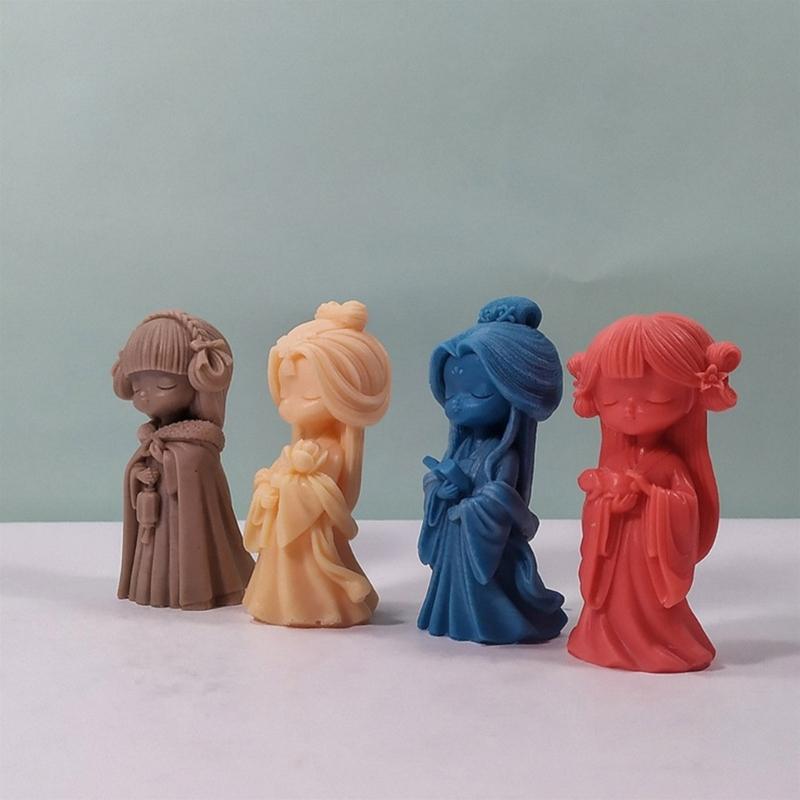 Little Girl Silicone Candle Mold Desktop Ornament DIY Crafts Epoxy Resin Molds