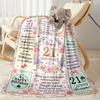 21st Birthday Celebration Blanket Soft Warm Cozy Suitable for Seaside Couch Chair for All Seasons Digital Print