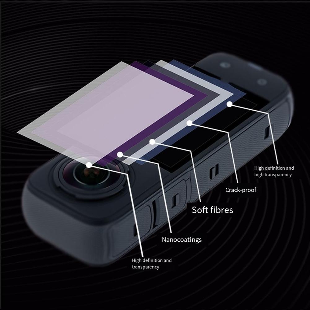 For Insta360 X5 Tempered Glass Screen Protector - HD, Explosion-Proof Two-Piece Sports & Action Video Cameras Accessories