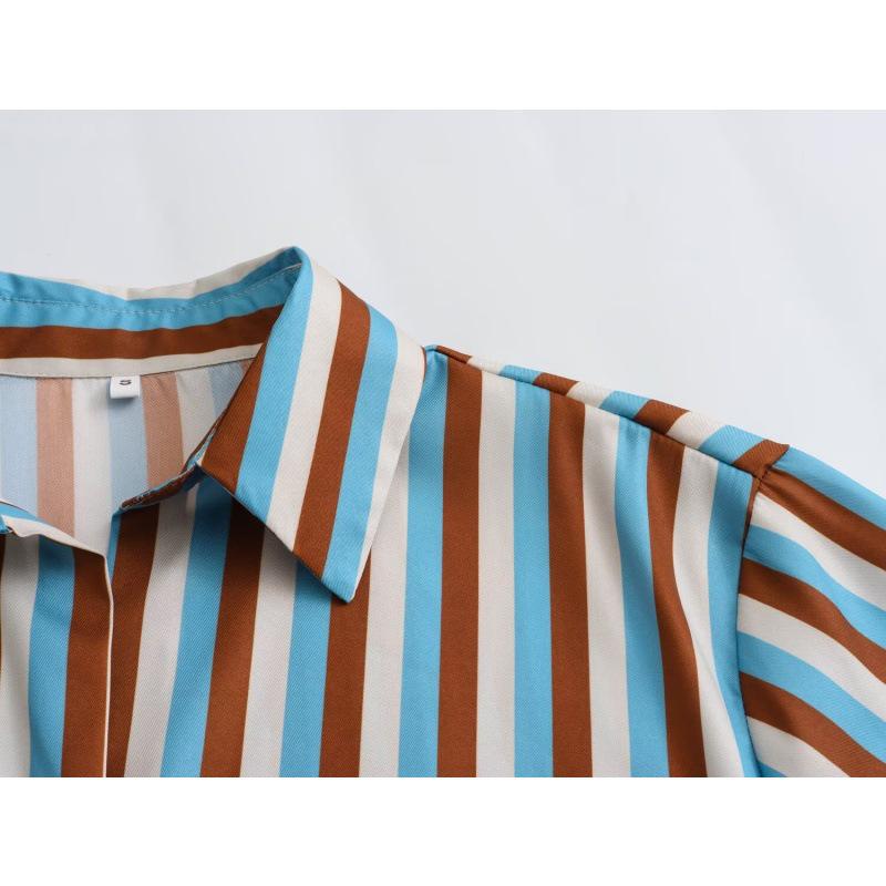 2025 Spring Women's European and American Style Satin Long-Sleeved Fashion Shirt