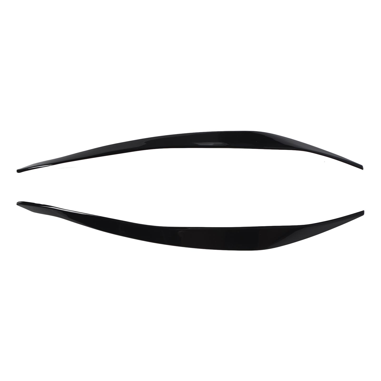 Front Headlight Eyebrow Cover ABS Black Front Headlight Lamp Eyebrow Cover Trim for 5 Series F10 LCI 2014 to 2016