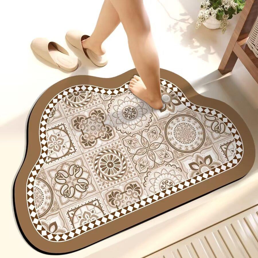 Diatom Mud Foot Pad, Fast Drying, Anti Slip, Absorbent, Easy To Cut, Easy To Care for Bathroom Entrance Door