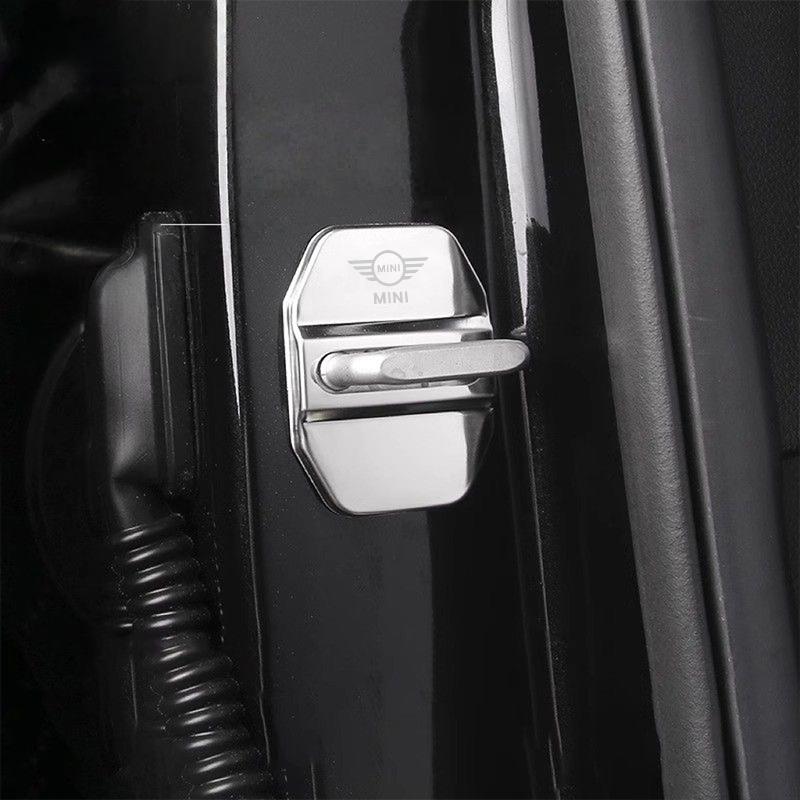 4Pcs Metal Car Door Lock cover Protective Buckle Cover Sticker For Mini Cooper JCW Works R56 R50 F54 F55 F56 F57 F60 R52 R55 R53 q7
