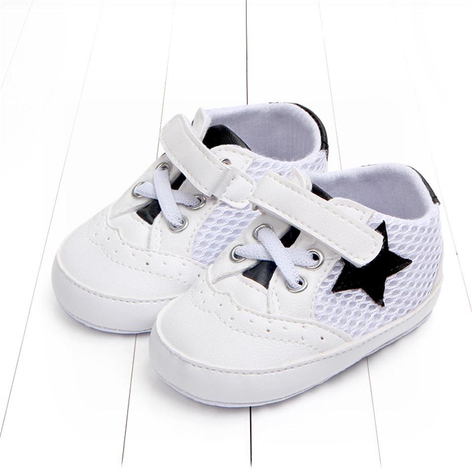 Baby Infant Anti-slip PU Leather First Walker Soft Soled Newborn Sneakers Branded Breather Toddler