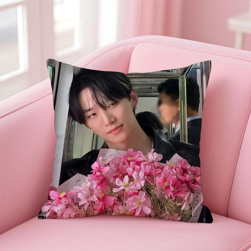 singer charismatic JJunho Cushion Cover Pillow Case Soft Skin Friendly Fabric Concealed Zipper