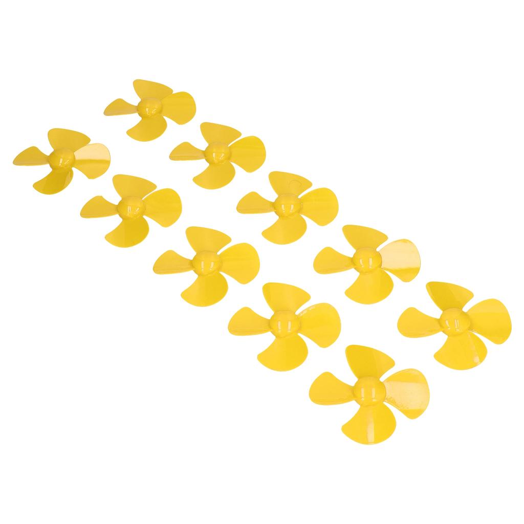 10Pcs 60mm 4 Blades Propeller Plastic Turning Boat Propellers Accessories with 2mm Hole
