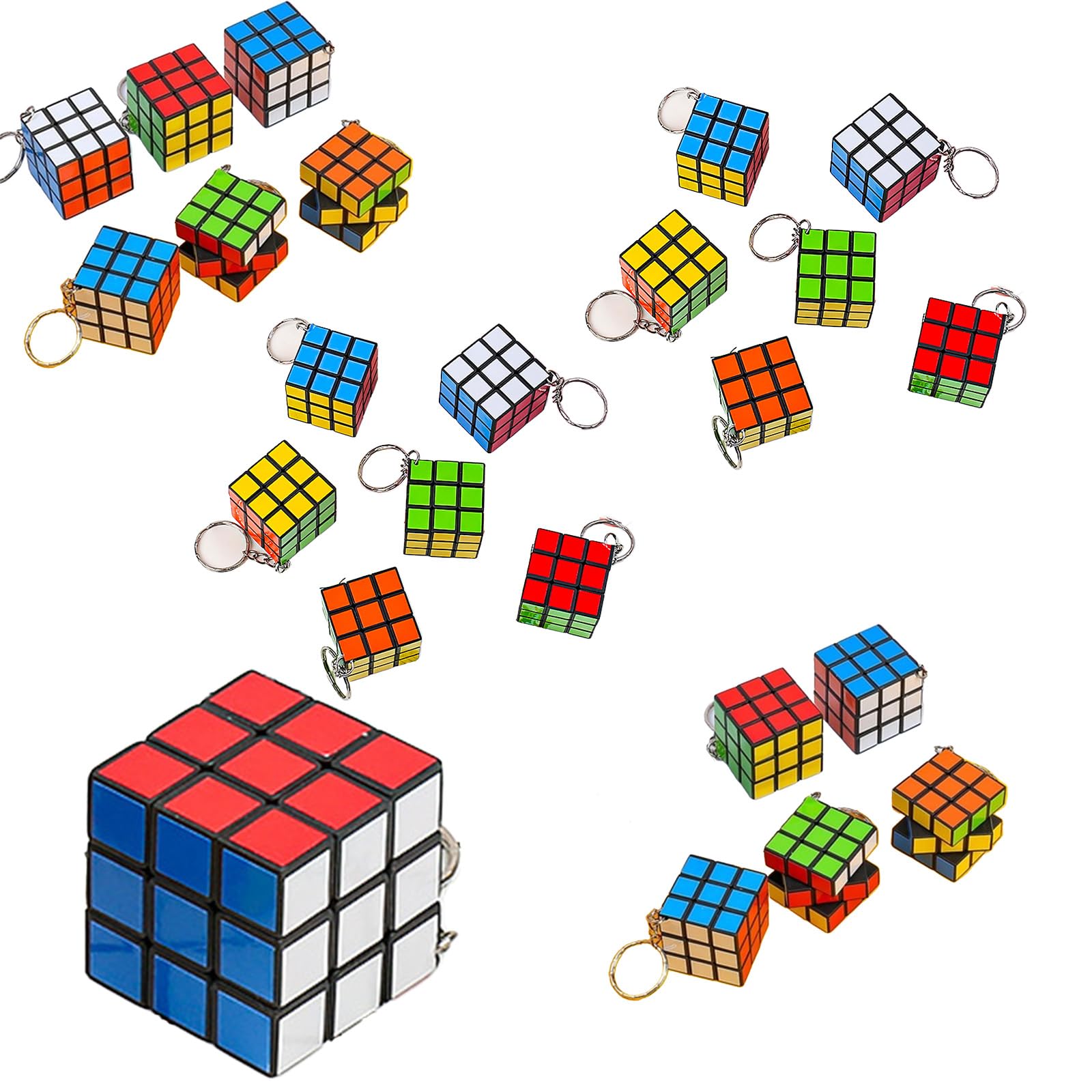 

Alpha Depot Mini Cube Keychains, 3D Puzzles, Prizes, Participation Prizes, Events, Parties, Stalls, Festivals, Set of 24