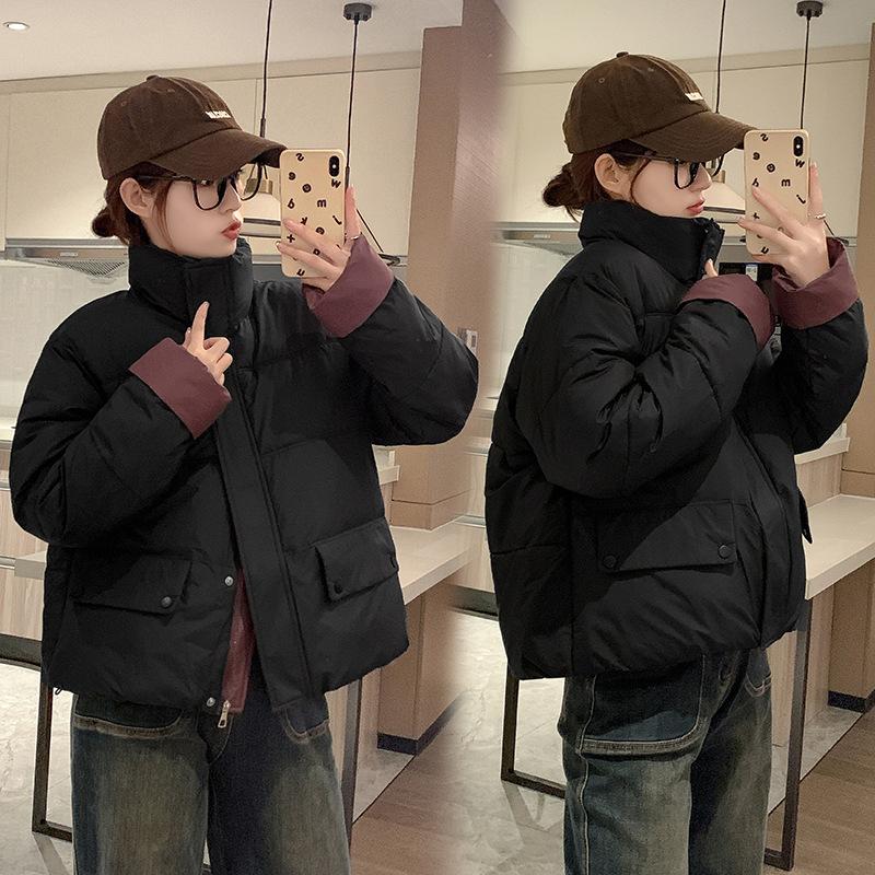 Short New Padded Jacket Women's Thickened Down Cotton Jacket Women's 2025 Winter Korean Loose Bread Jacket Padded Jacket Women's Jacket