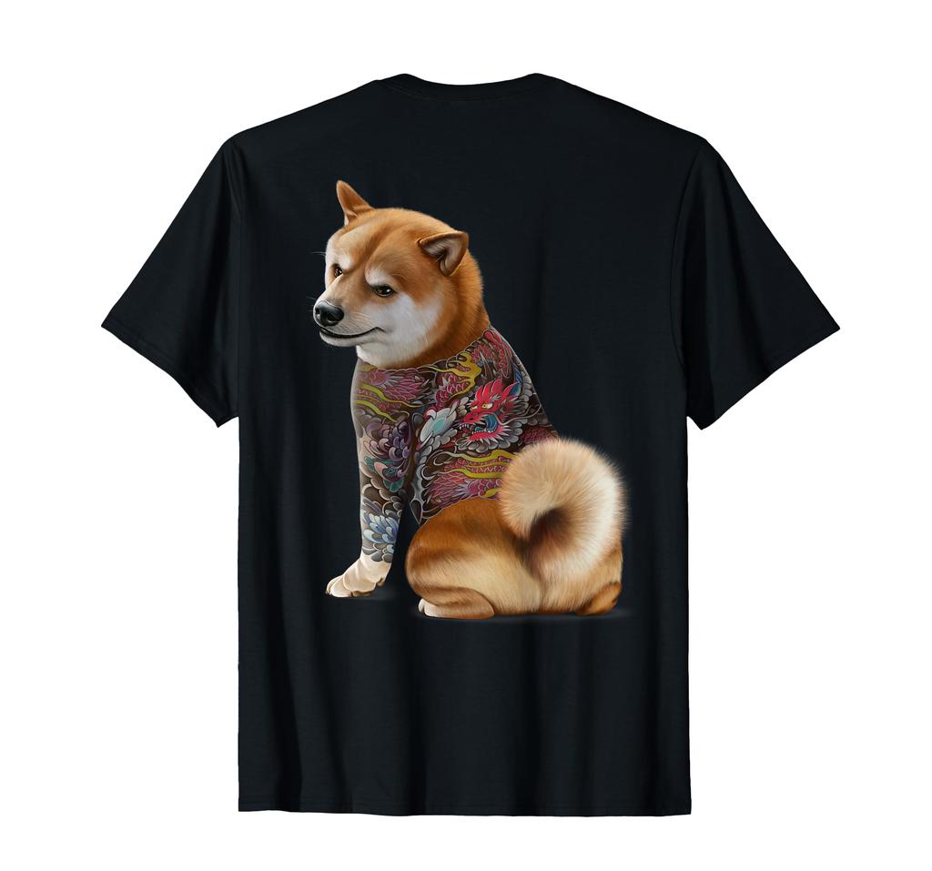 Traditional Japanese Dragon Tattoo Shiba Inu T-shirt