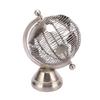 Solidarity Globes Silver Small – Modern Decorative Globe Sculpture for Home & Office Decor | 23 x 16 x 23 cm