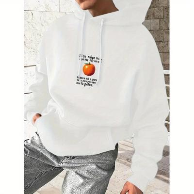 Hood & Ribbed Hem, Men's Hooded Sweatshirt, Perfect for Layering