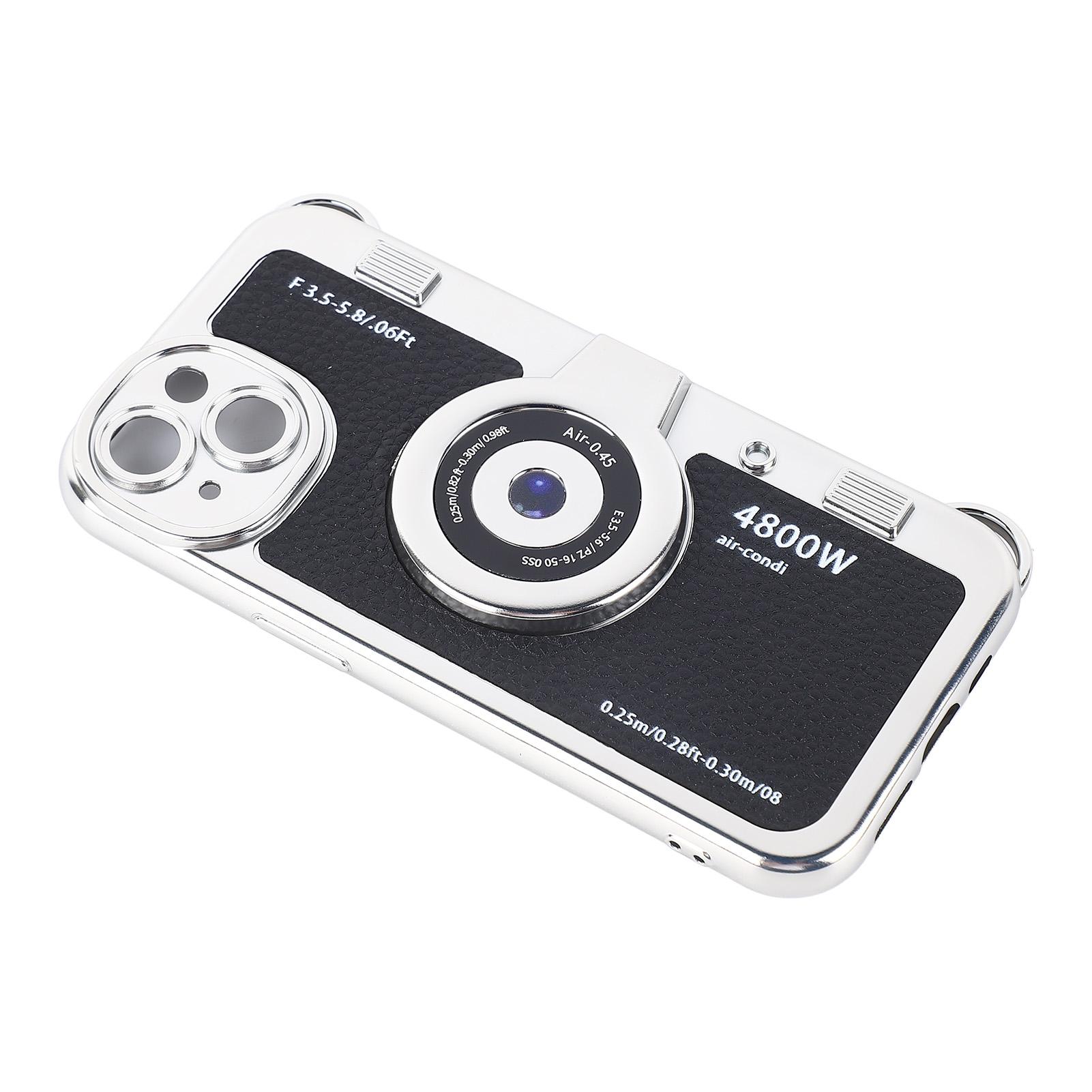 

Креативный чехол для мобильного телефона с покрытием, портативный чехол для телефона в стиле ретро с камерой и ремешком для переноски для iPhone