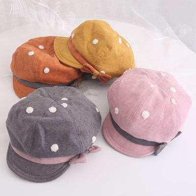 Children Girl's Beret Kids Hat Bowknot Painter Hat Baby Cap