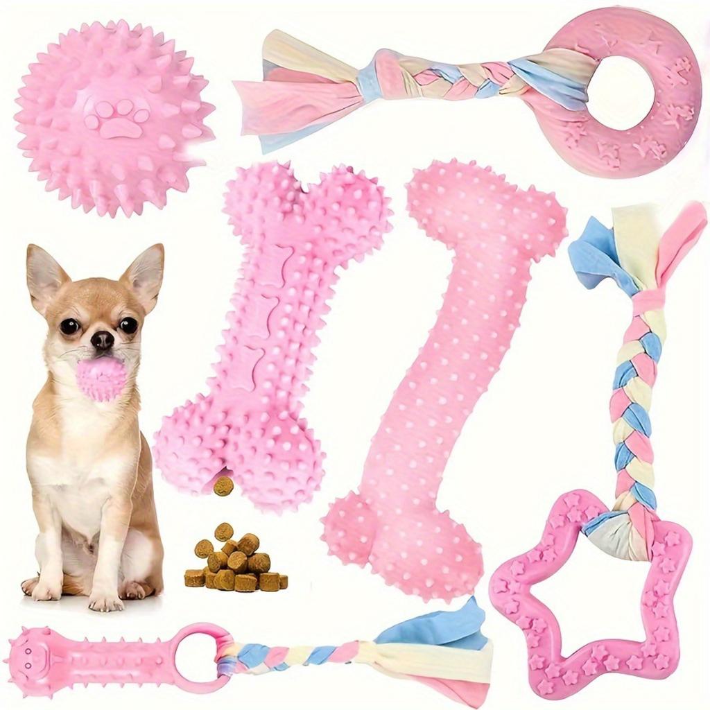6-Piece Puppy Toy Set for Small Dogs - Teething Toys Variety Bundle for Fun and Play