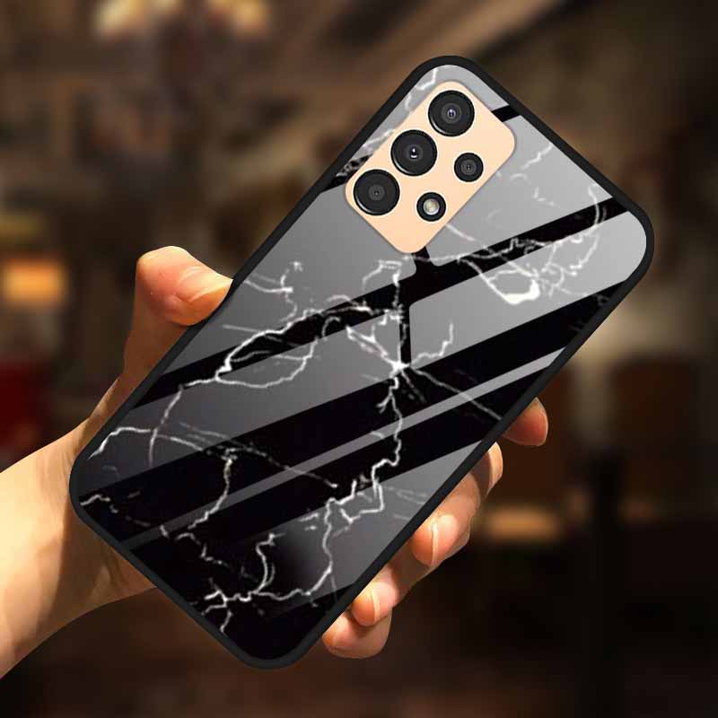 For Samsung A13 Case A23 A52 A72 4G M52 A52S 5G Luxury Tempered Glass Hard Back Cover for Samsung Galaxy A13 4G Phone Cases Capa