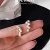 Small Grape Pearl Stud Earrings Silver Needle French Simple Temperament Earrings High-end Niche Women's Daily Versatile and Elegant