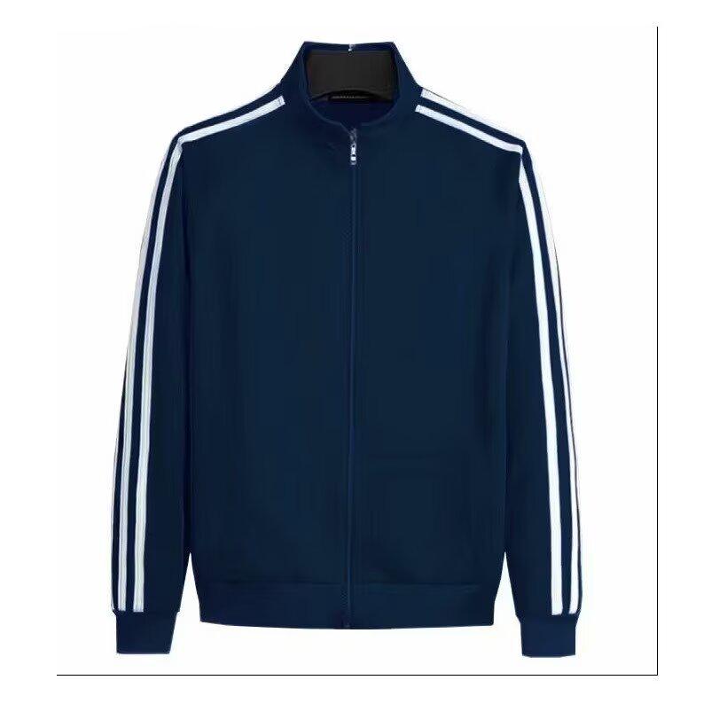 "Hong Kong Style Three-Bar Women's Spring/Autumn Loose Fit Baseball Jacket - Korean Version for Couples & Students."