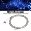 BERM K Type Screw Thermocouple Temperature Sensor Detector Gauge M6 Screw Thread 2 Wire Probe