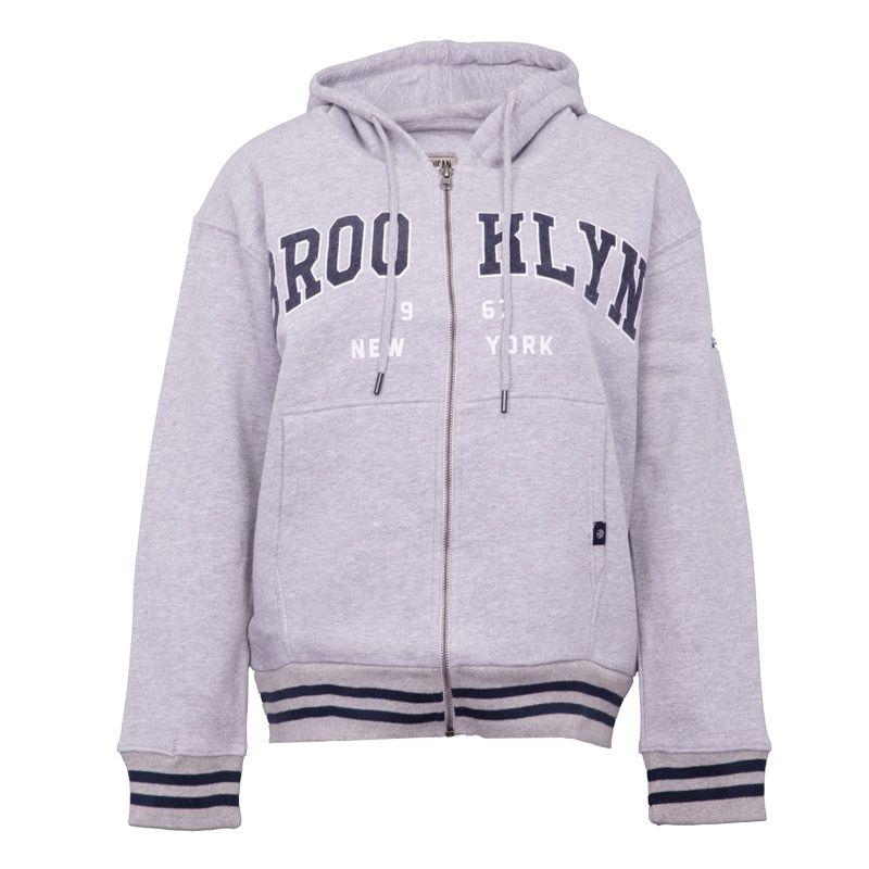 Brooklyn Women's Hooded Zip-Up Sweatshirt AMERICAN PEOPLE