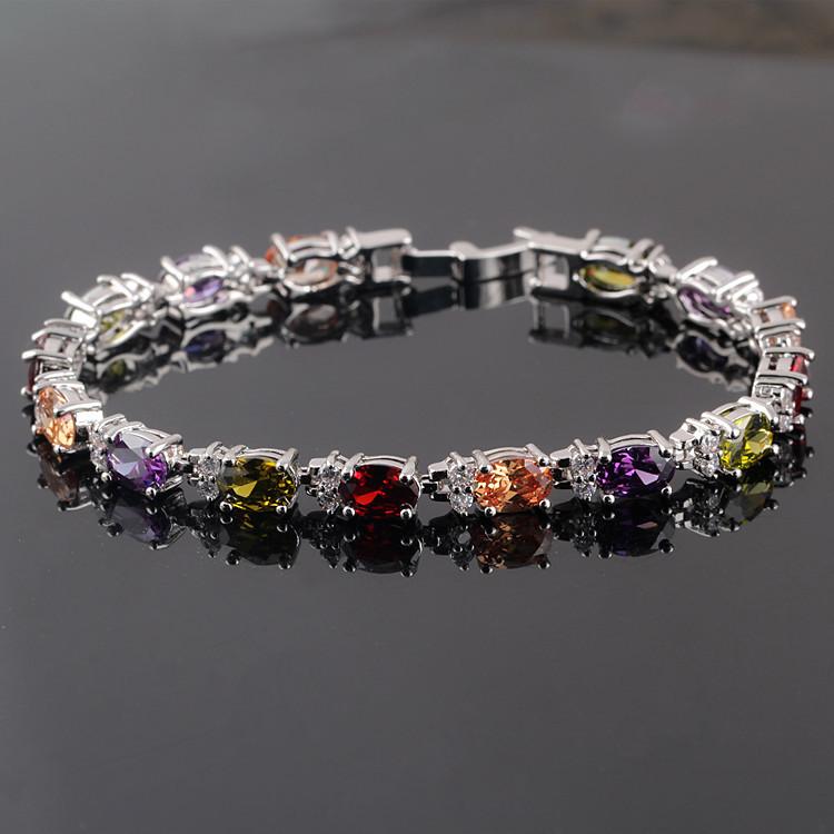 Wind Schmuck Armband Blauer Kristall Weißer Zirkonium Farbe Zirkonium Mischfarbe Mädchen Accessoires Schmuck