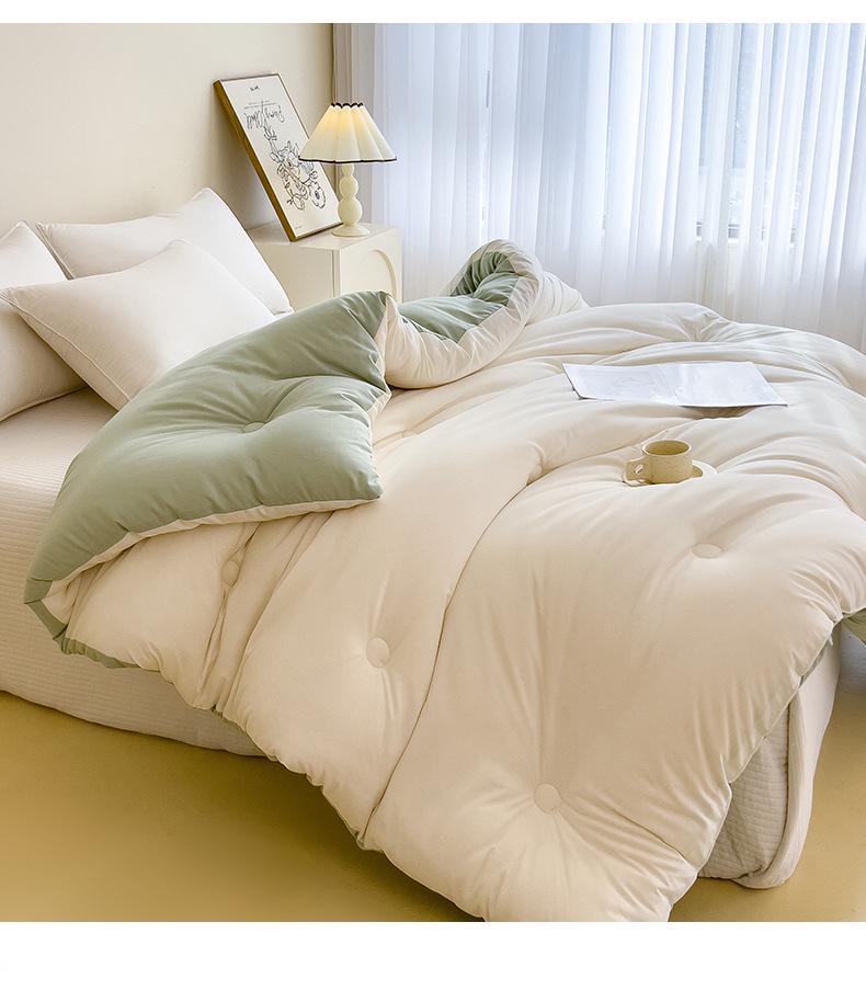 Thickened Warm Quilt Comforter - Soft, Skin-Friendly, All-Season Bedding for Student Dorms