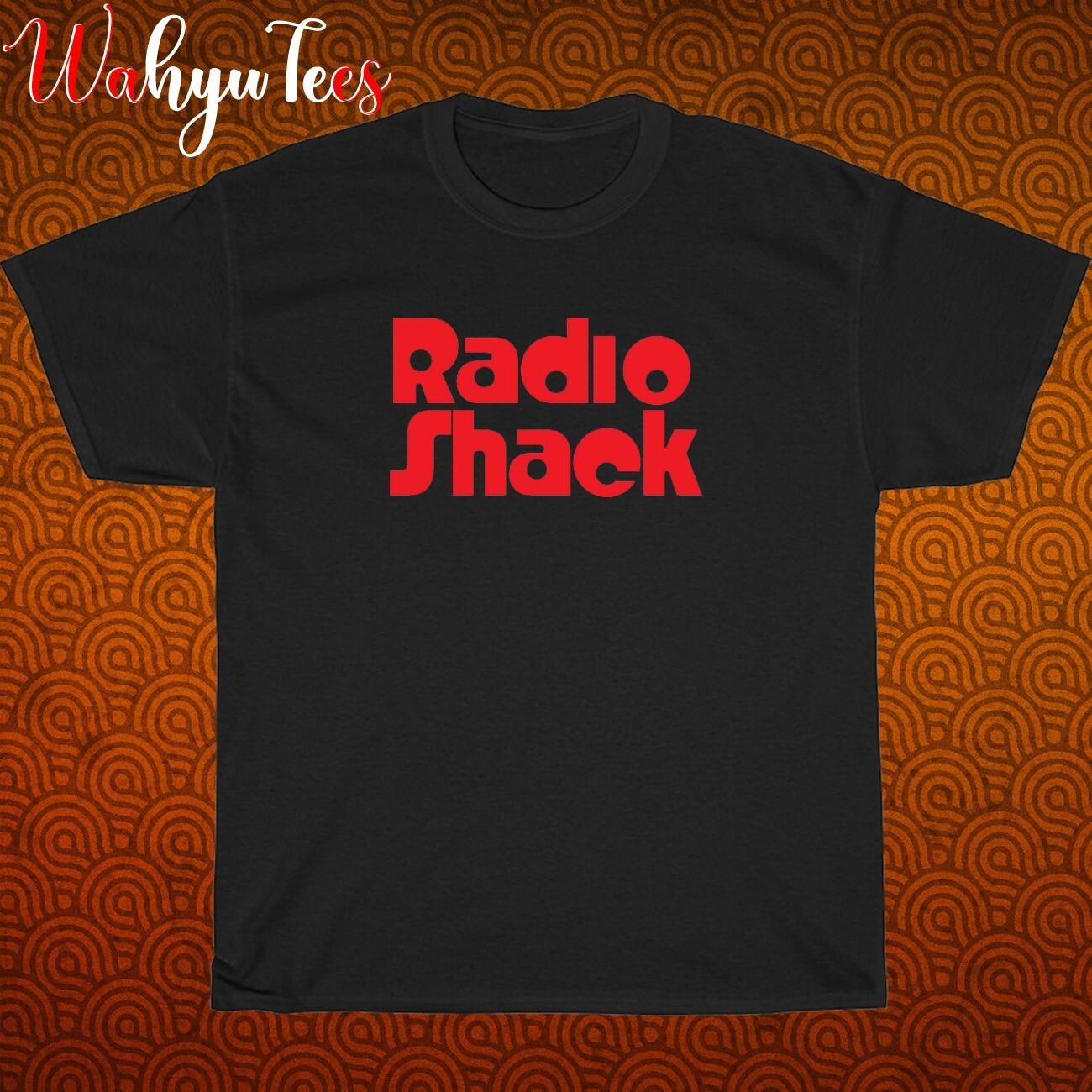 New Radio Shack 80 s Logo Black/Grey/Navy/White Size S-5XL Unisex T-Shirt XL
