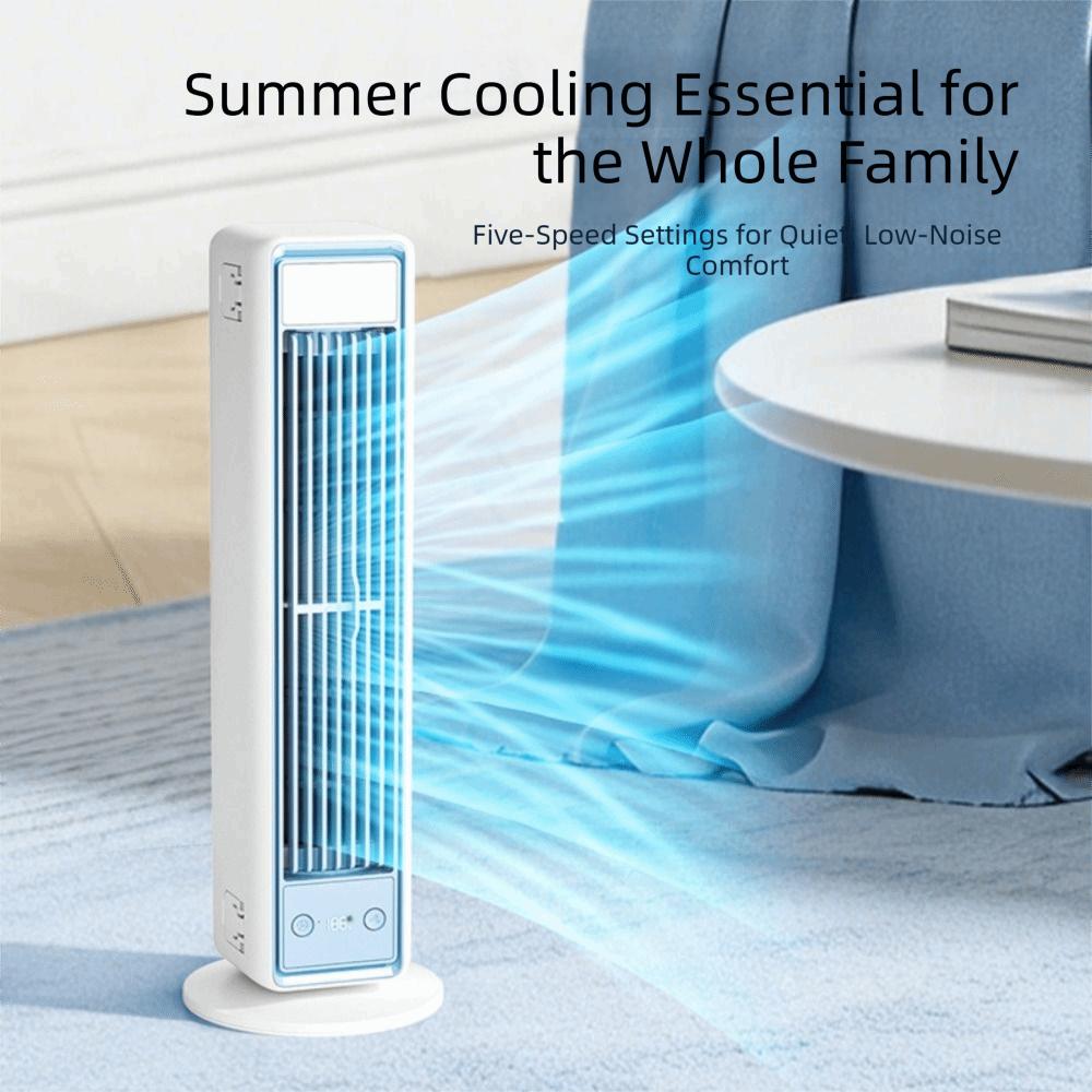 Multi-Dimensional Tower Fan Silent Leafless Fan Remote Control Electric Fan Summer Cooling