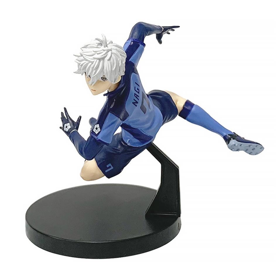 13CM Anime Blue Lock Nagi Seishiro Rin Itoshi Cool Pose Design Model Classic Style Desktop Ornament Anime Collection Gift