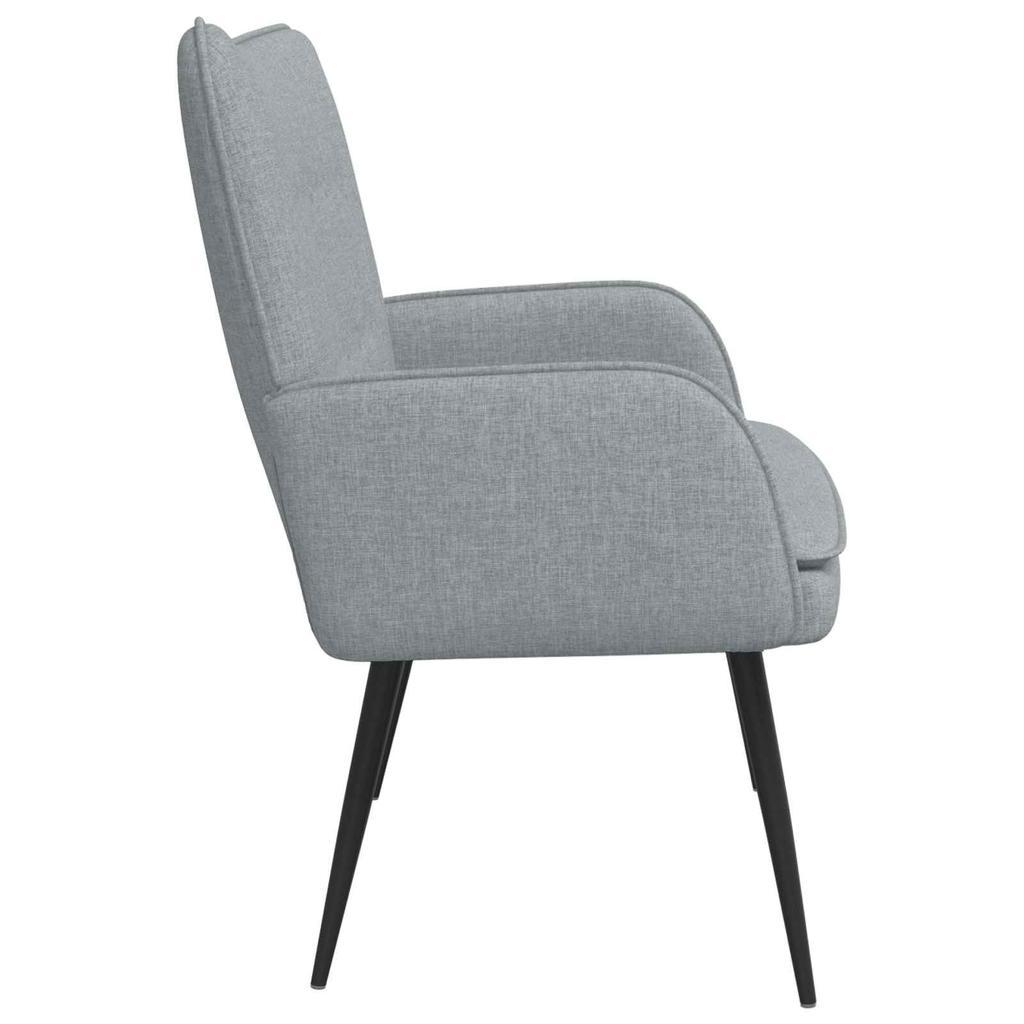 2 Seater Sofa Light Grey 115 x 61 x 87 cm Fabric