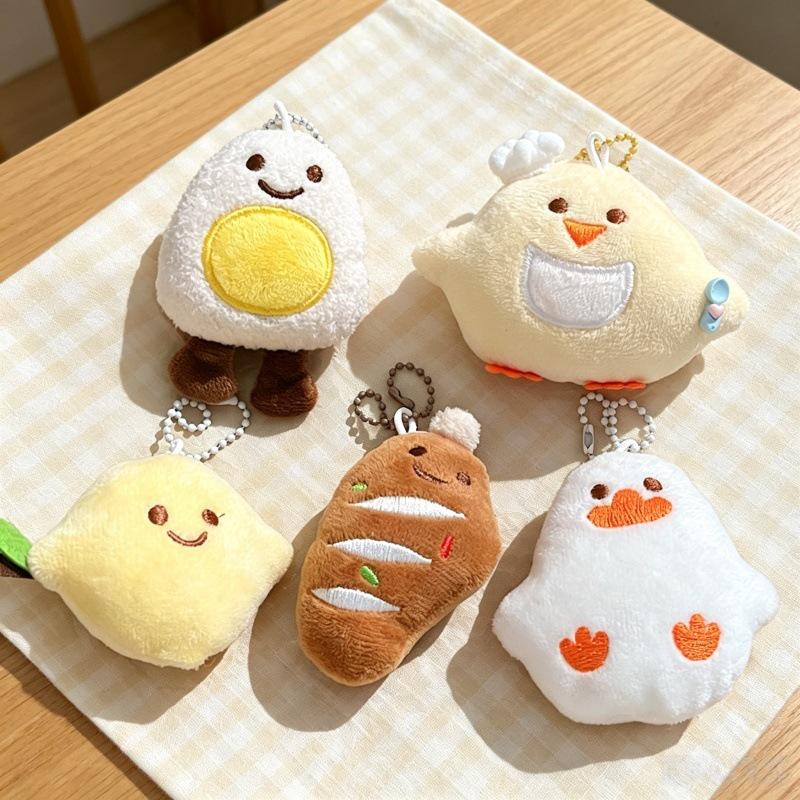 Plush Food Figurine Pendants: Cute Dolls & Keychain Bag Charms for Gifting
