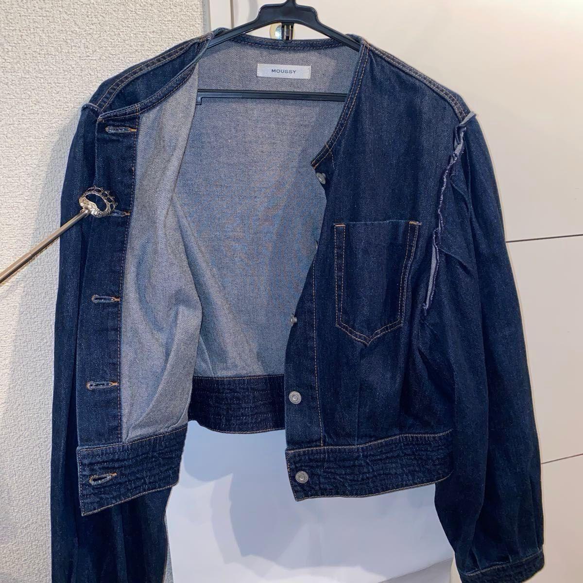 MOUSSY No Collar Denim Jacket G Jean Ladies