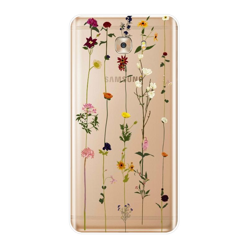

Чехол для телефона Samsung Galaxy C5 C7 C8, силиконовый чехол с розой, розовый, красный, с цветочным принтом, эстетичная задняя крышка для Samsung Galaxy C5 C7 C9 Pro Galaxy C9 Pro
