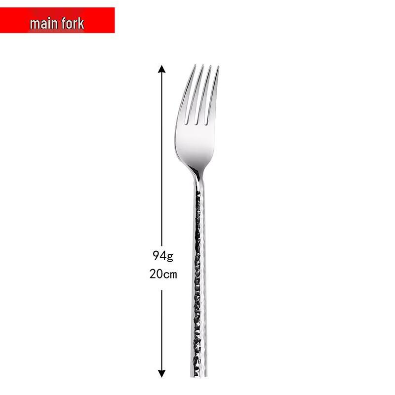 

abay Hammered Round Handle 304 Stainless Steel Tableware