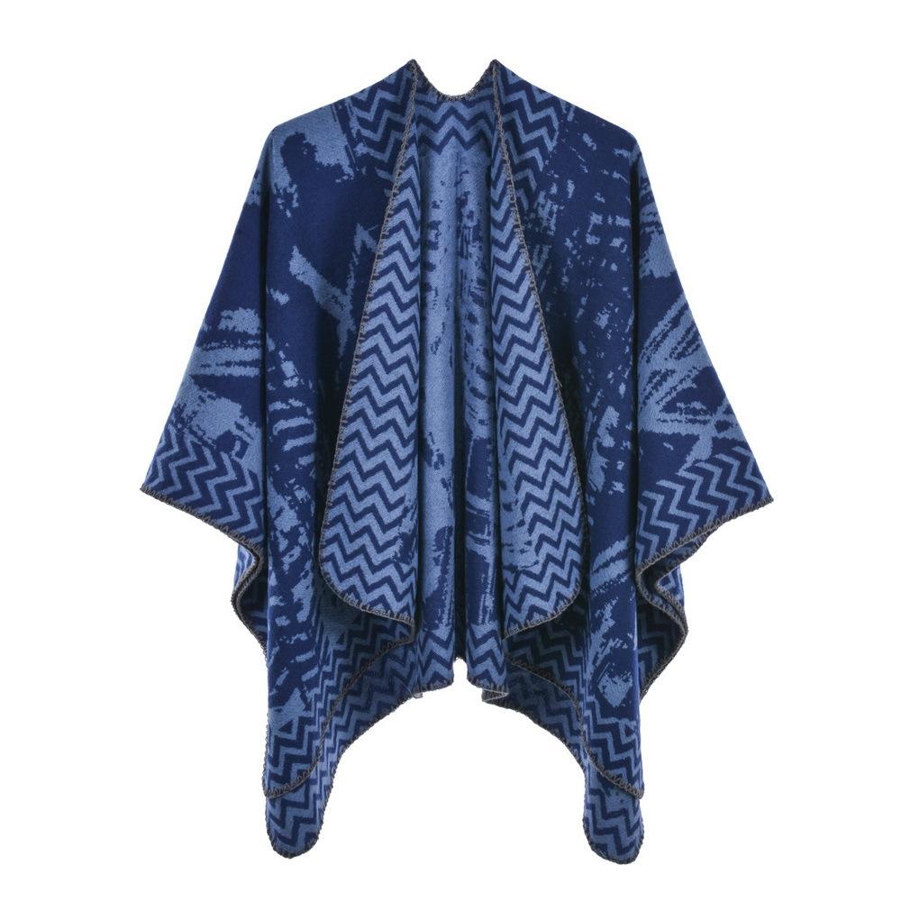 Ponchos Coat  Cashmere Scarves Women Winter Warm Shawls And Wraps Pashmina Thick Capes Blanket Femme Scarf