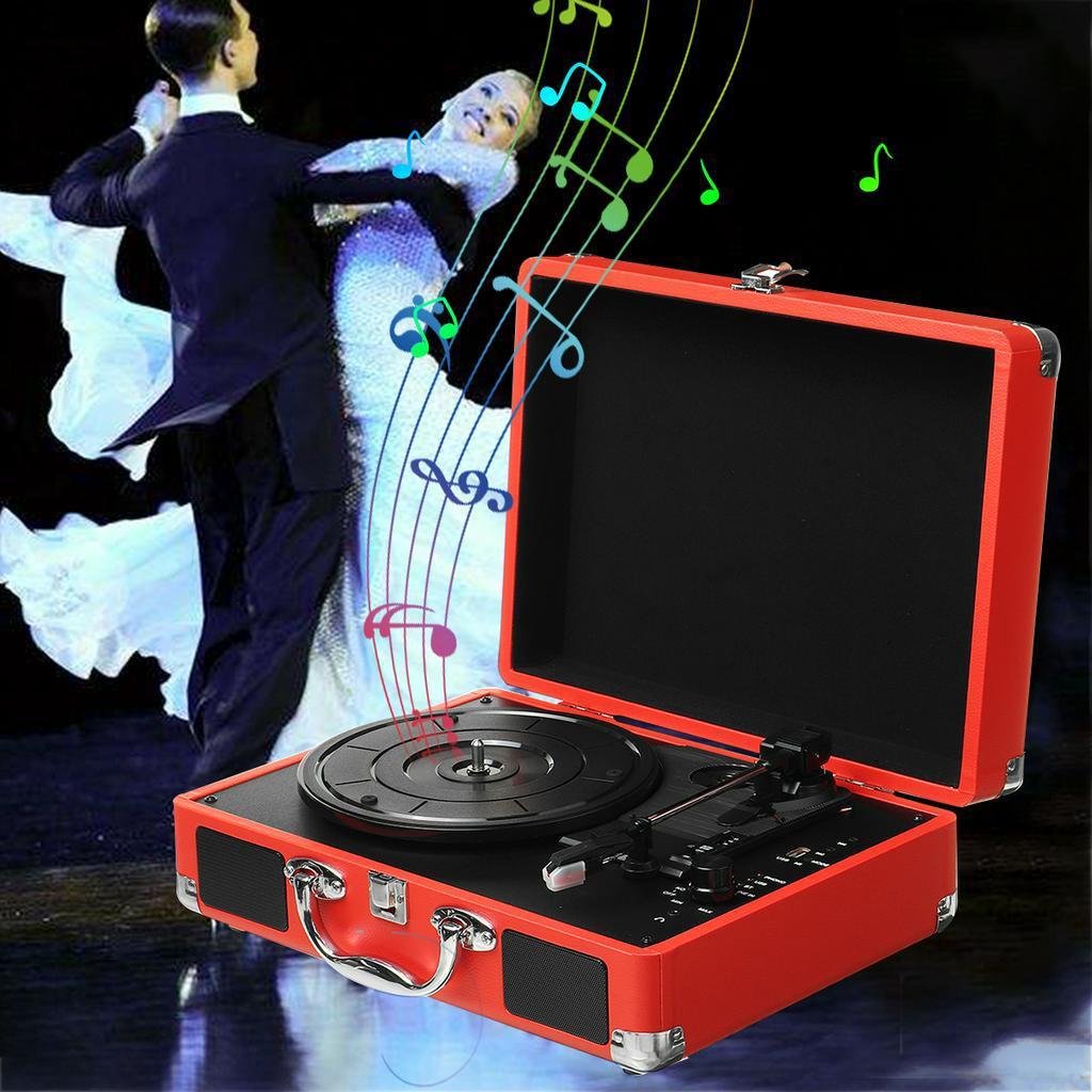 33 45 78 RPM LP Plattenspieler Wireless USB Bluetooth Antikes Grammophon Plattenspieler Disc Vinyl Audio Ausgang