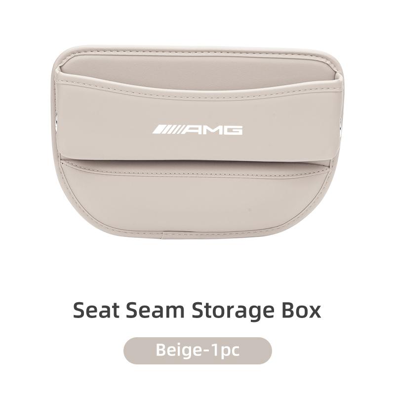 Car Seat Gap Organizer Leather Storage Box Interior Accessories For Mercedes Benz AMG A B C E S G Class W201 W210 W108 W205 W203