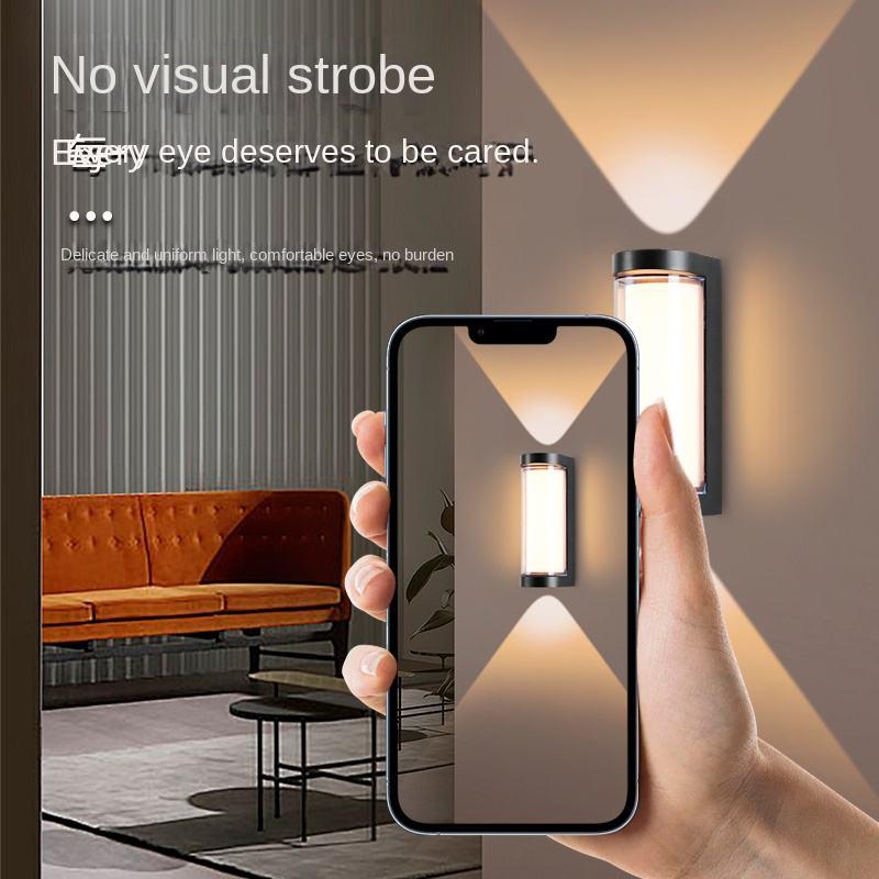 Modern Waterproof Aluminum LED Wall Lamp Big Size Square Exterior Sconce Garden Porch Outdoor Borosilicate Glass Diffuser 2-Year