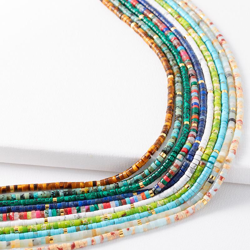 

Bohemian Multicolor Crystal & Natural Stone Beaded Necklace for Women